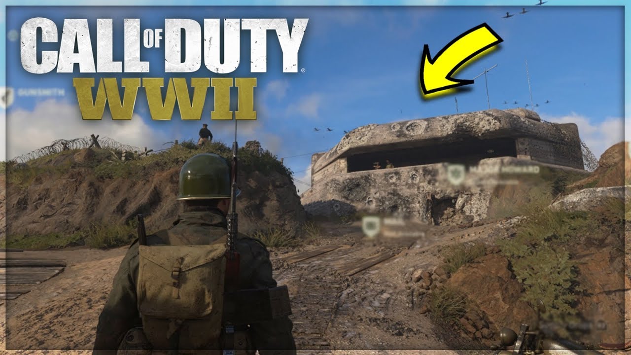 How To Get On Top Of The BUNKER In HQ + Hidden Easter Eggs! - Call Of Duty WW2