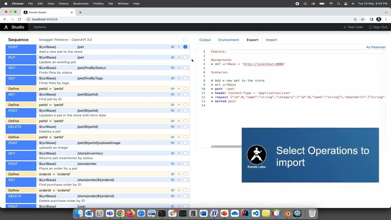 OpenAI importer KarateDSL