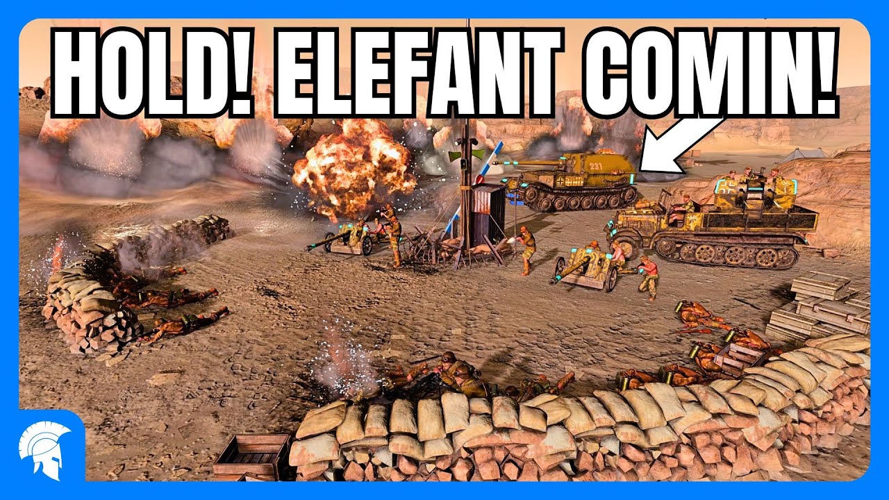 HOLD! ELEFANT IS ON THE WAY! - 4vs4 - Afrikakorps - Company of Heroes 3