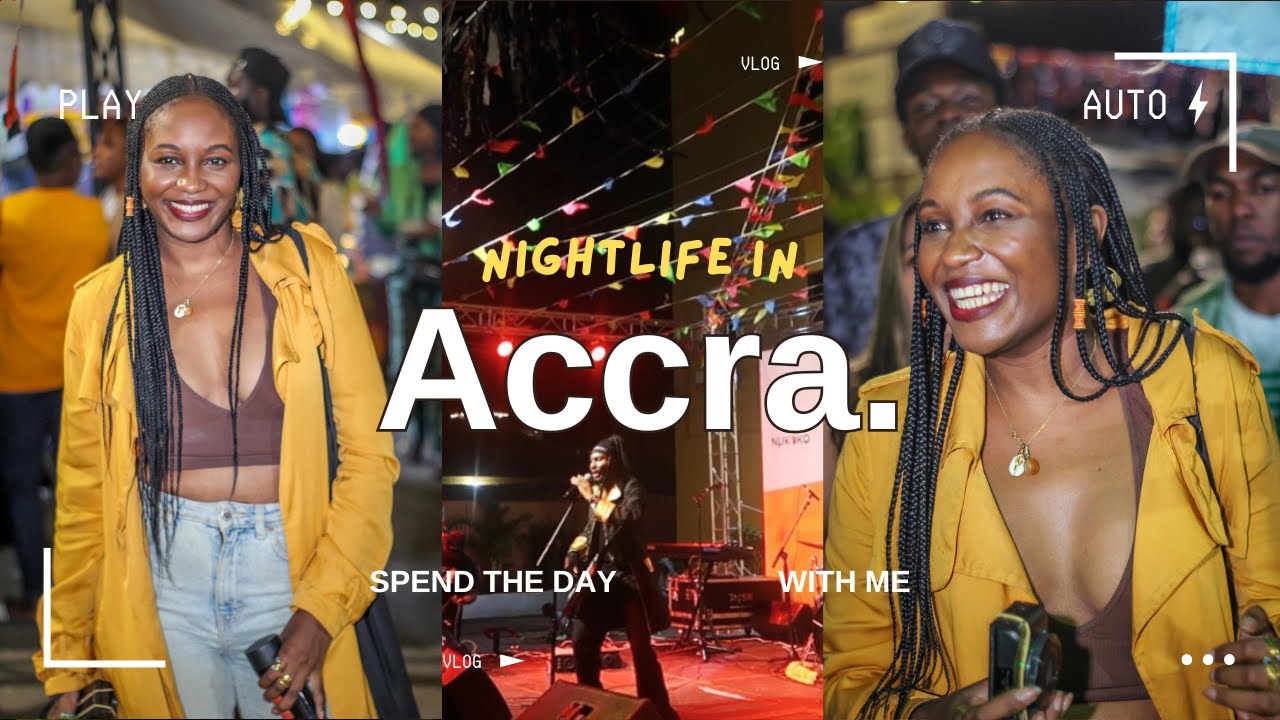 GHANA LIVING | Nightlife in Accra - AkoAdjei Lit Up Street Festival! | fun Weekly vlog