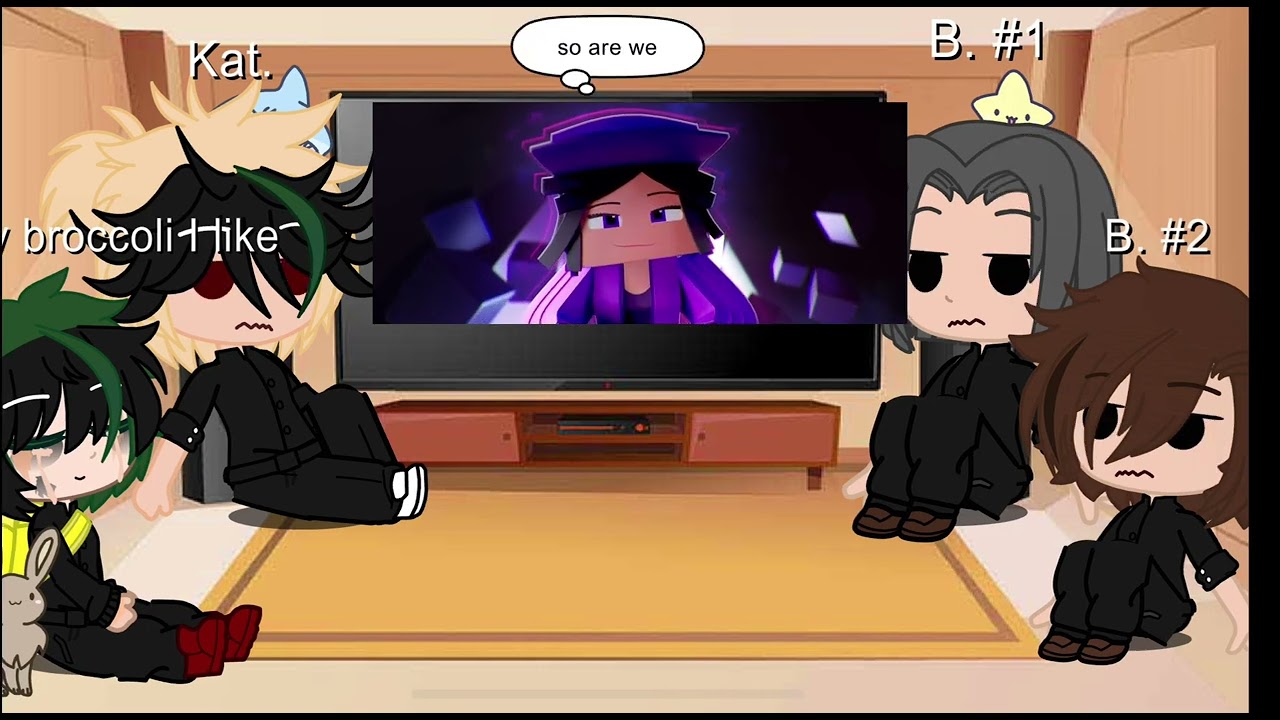 My first reaction video !||Past bullies react to izuku as purple girl||villain deku