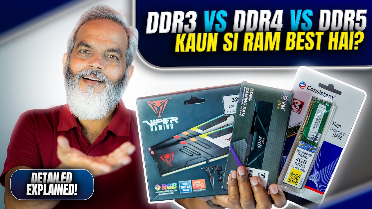 DDR3 vs DDR4 vs DDR5 RAM Explained in Detail 🔥 Kaun Si RAM Best Hai