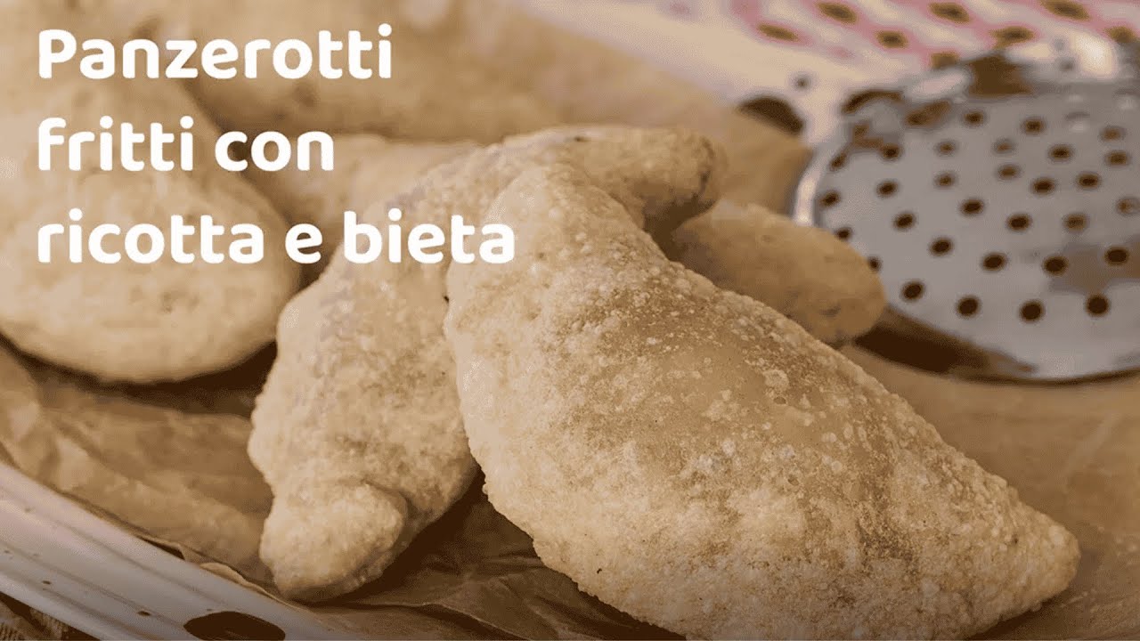 Panzerotti fritti con ricotta e bieta