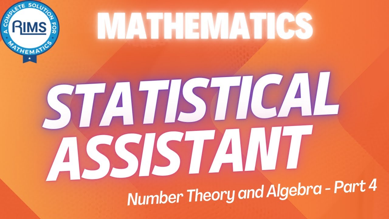 Statistical Assistant | Mathematics | Number Theory and Algebra | Part 4 | Kerala PSC | Economics |