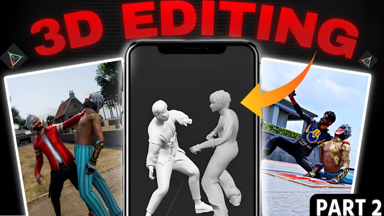 💥Free Fire 3D Fighting Editing Tutorial🔥Free fire 3d Animation edit in prisma 3D YFYT | Part 2