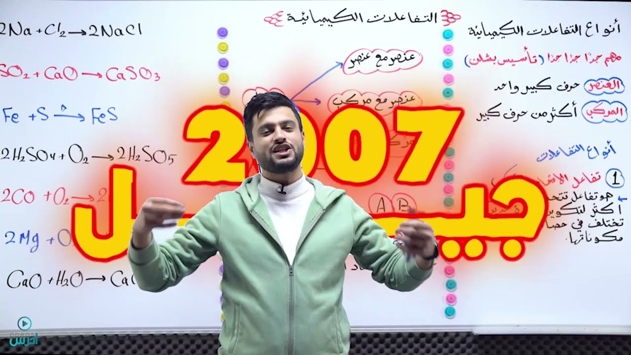 أنواع التفاعلات الكيميائية (1) - جيل 2007