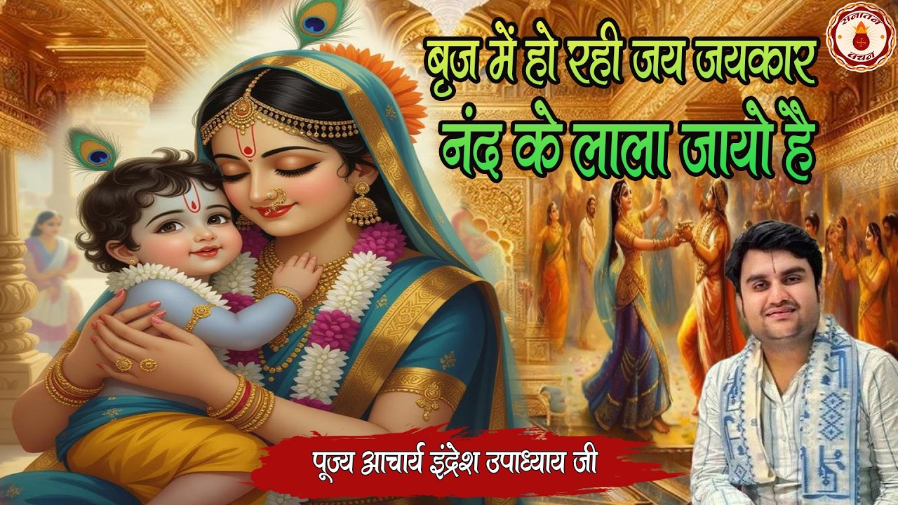 बृज में हो रही जय जयकार नंद के लाला जायो है | Indresh Upadhyay ji ke Bhajan|Juke Box| Sanatan Vachan
