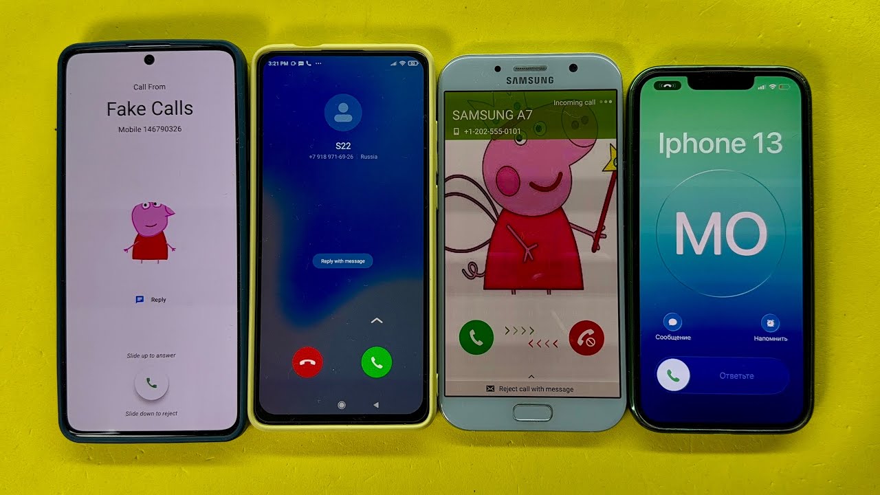 Incoming Call & Fake  Call Xiaomi Note 13 Pro,Samsung A7, IPhone 13,Xiaomi Mi 9T