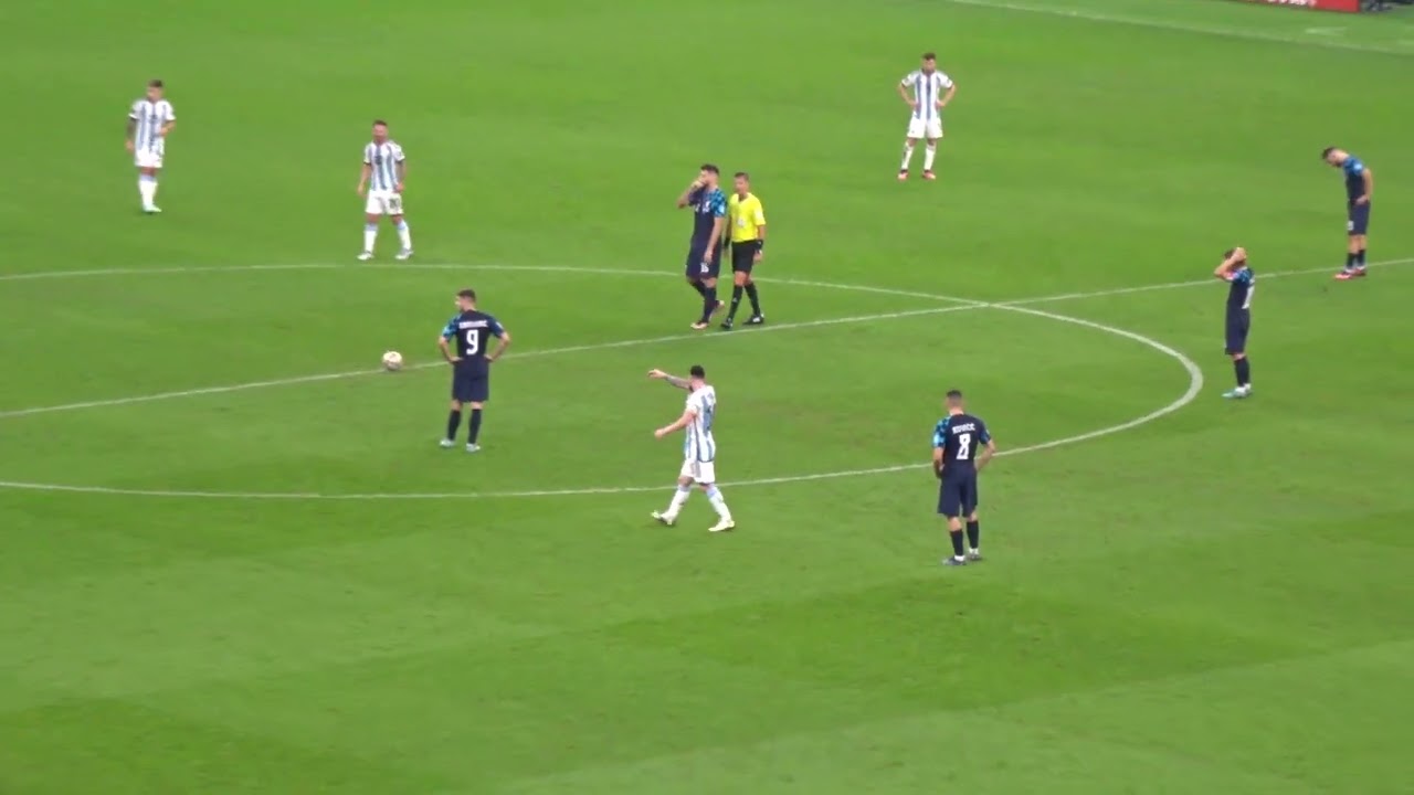 INSANE MESSI ASSIST for Alvarez goal vs Croatia #messi #argentina #fifa #qatar #worldcup