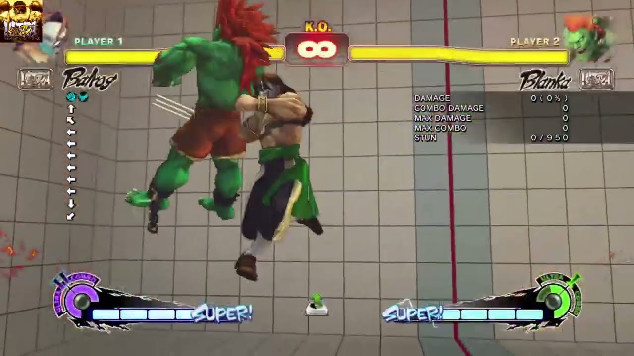 USF4 vega can Jump.HK forpunish Blanka UC1 .（ウル４バルログ　ブランカUC1への反撃について）