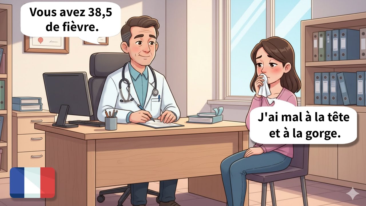20 минут реальных разговоров на французском (A1–A2) | Ситуации, связанные со здоровьem и медициной