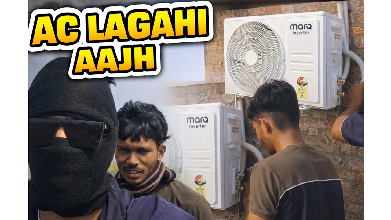 Aaj AC Lagayi 😎 | Full Installation Process | New Inverter AC 🔧❄️
