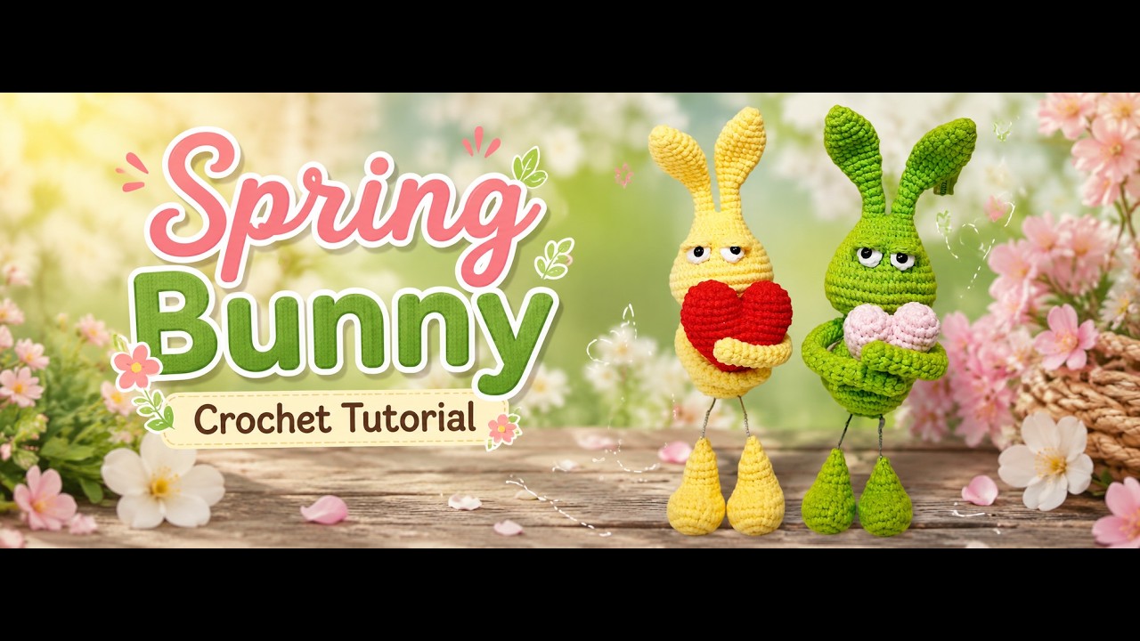 Spring Bunny Crochet Tutorial 🐰 Part 2 – Body, Legs & Assembly| #34
