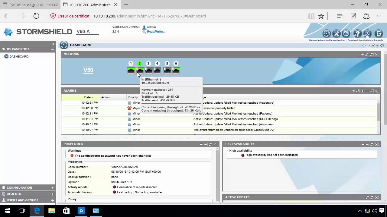 Apprendre Stormshield, Expert | La Haute disponibilité