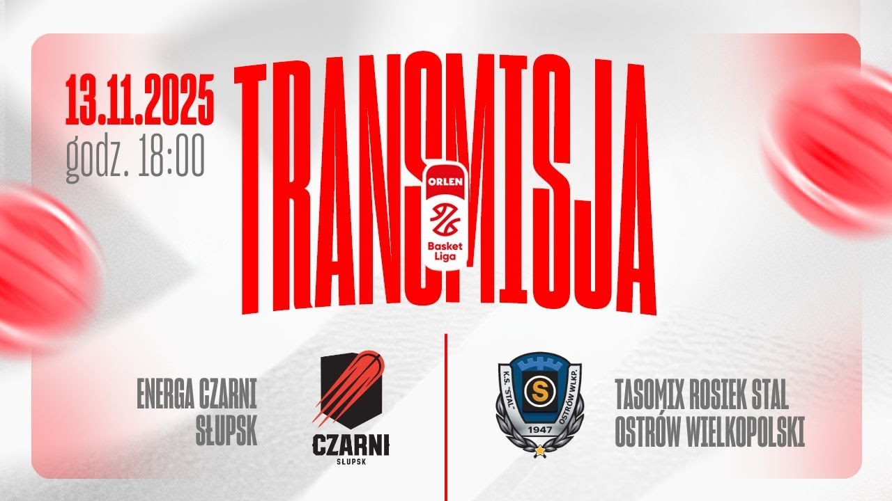 [ZAPIS TRANSMISJI] Energa Czarni Słupsk - Tasomix Rosiek Stal Ostrów Wielkopolski | 8. kolejka OBL