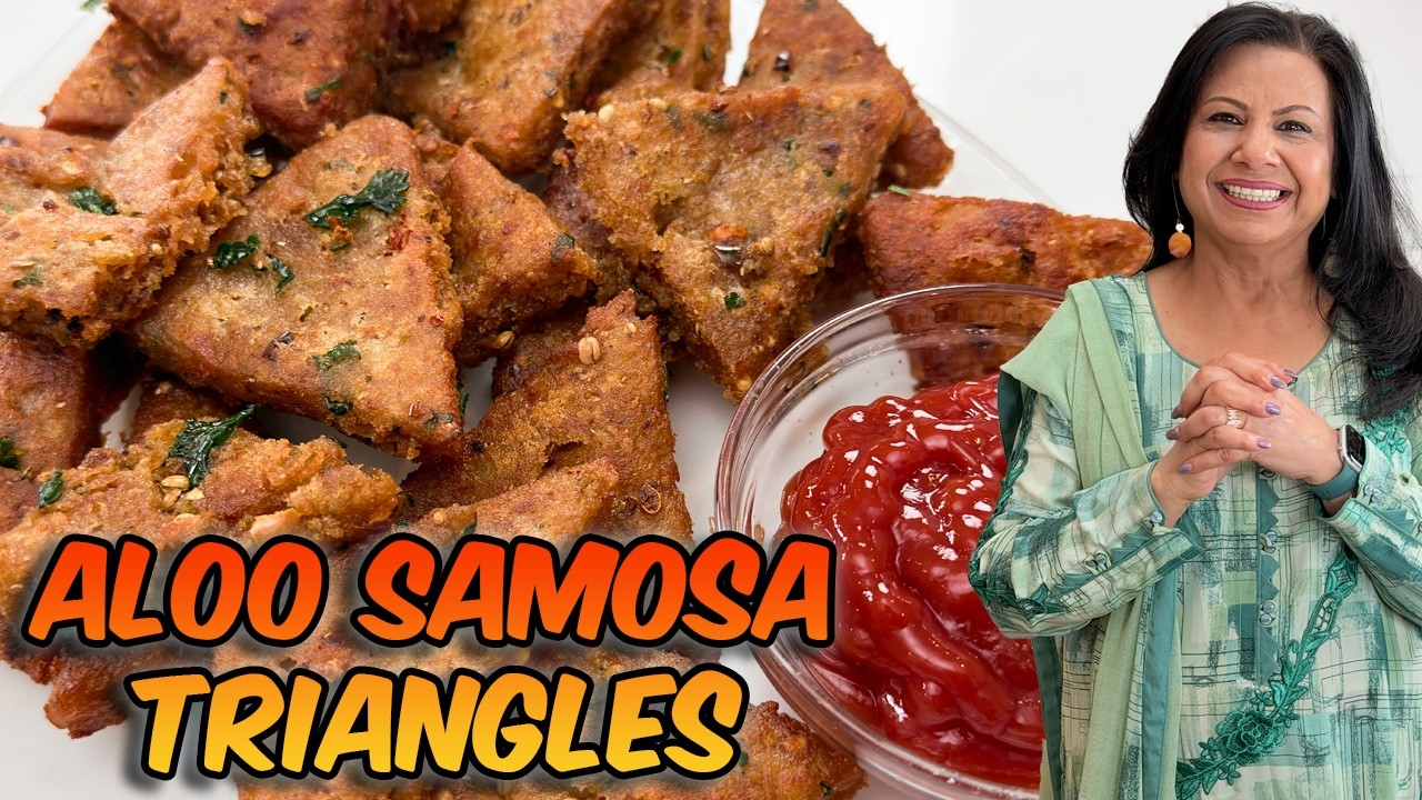 Iftar ki Idea! No Folding, No Filling, Simple Aloo Samosa Triangles Recipe in Urdu Hindi - RKK