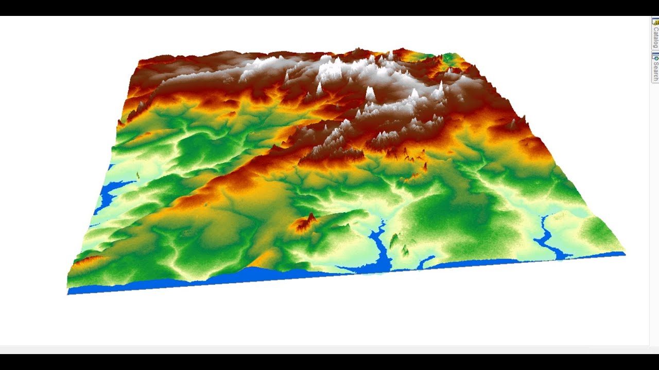 Comment simuler une inondation dans ArcGIS/ArcMap/ArcScene à partir d'une image DEM.