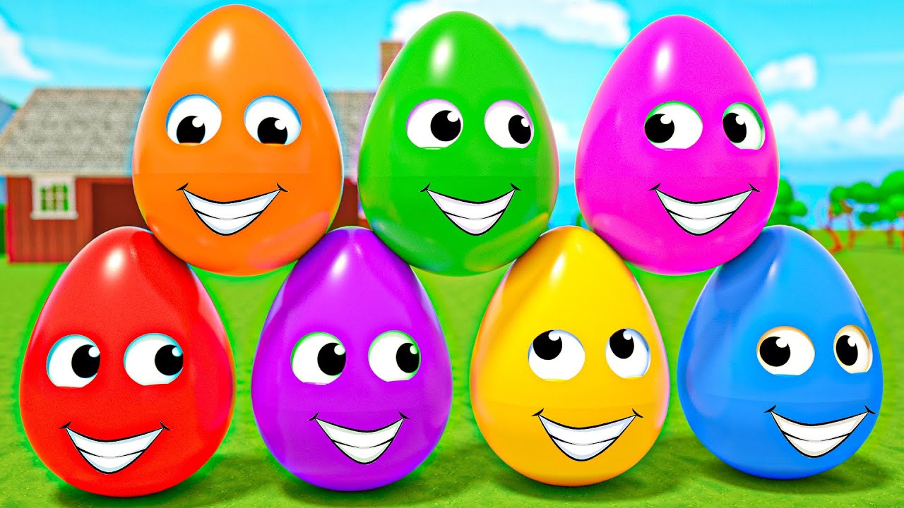 Aprender Colores y N&uacute;meros | Huevos de Colores en la Granja | Canciones Infantiles en Espa&ntilde;ol