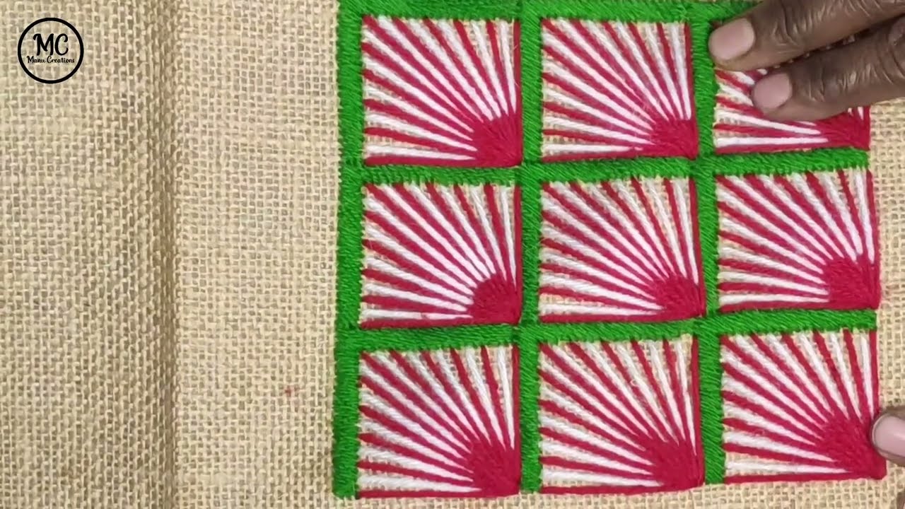 Jute bori aasan design by Manu creations || Aasan design || jute craft ideas || Mat design.