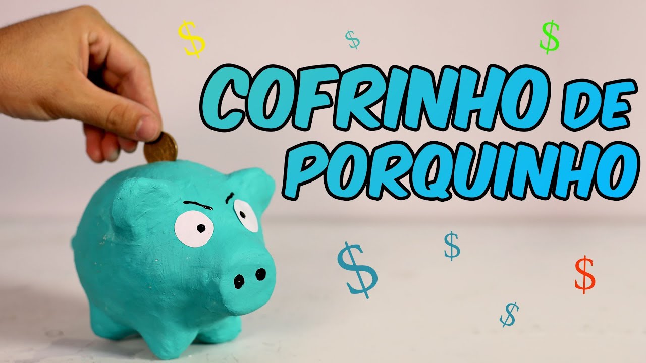 Cofre de porquinho caseiro (artesanato + brinquedo)
