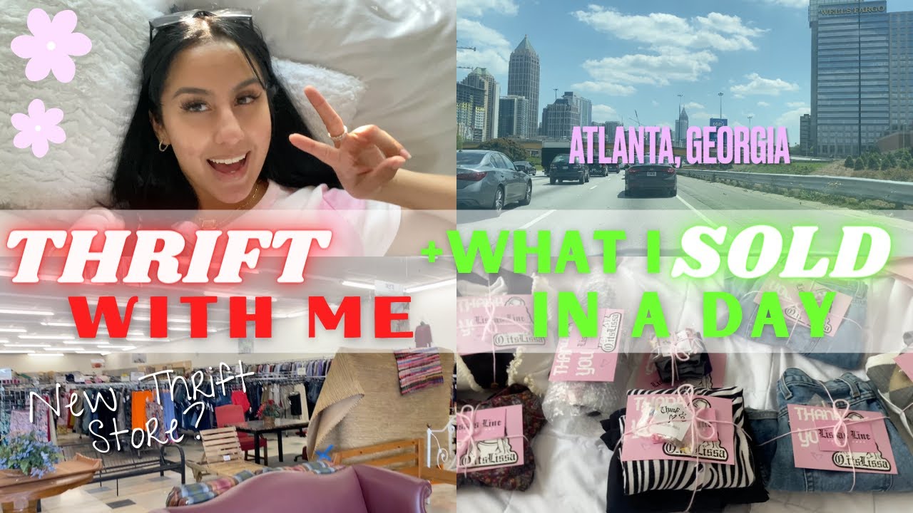 SPRING THRIFT WITH ME & What I SOLD In A DAY | Day in the Life of a Depop Top Seller/Entrepreneur