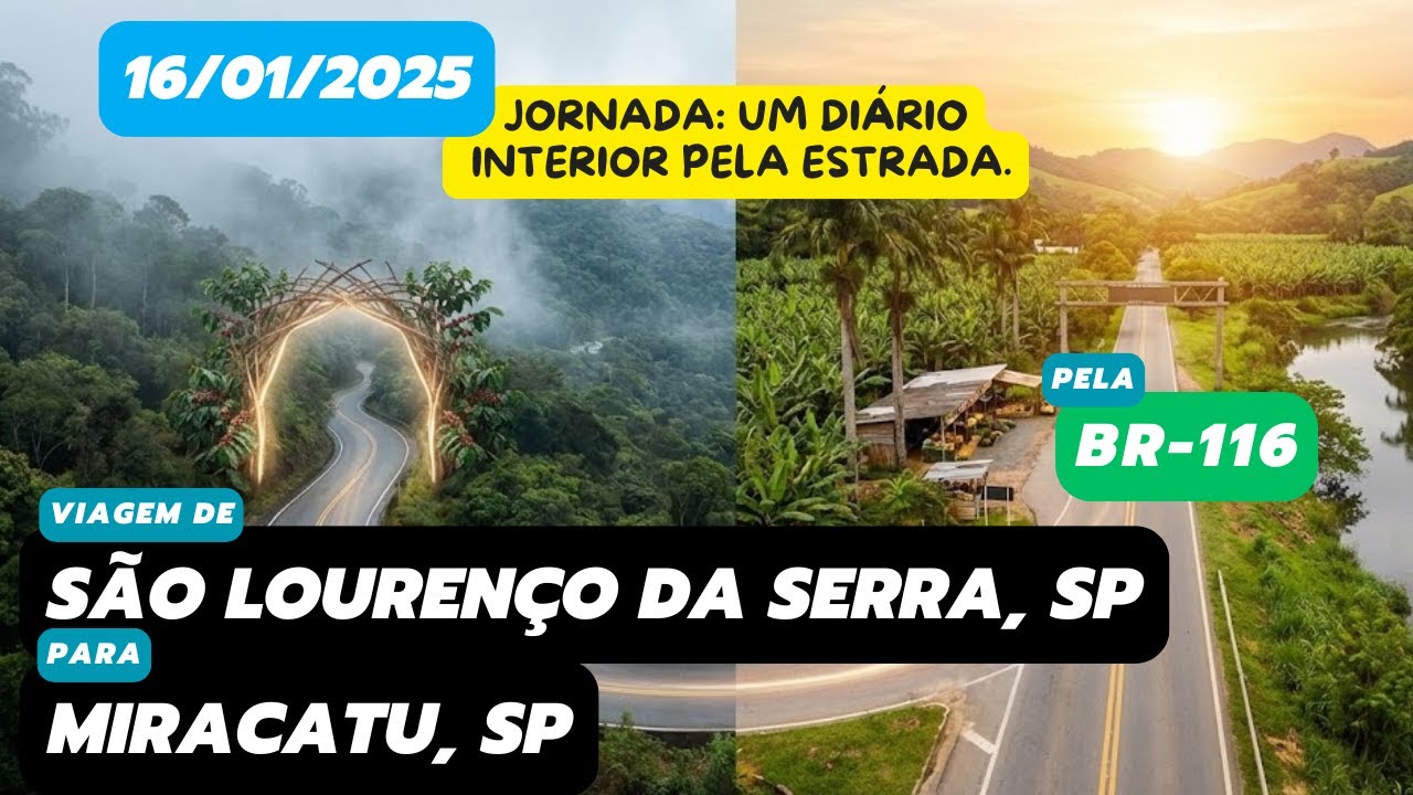 Diário de viagem: São Lourenço da Serra, SP para Miracatu, SP (BR-116 - 16/01/2025 - parte 14) #road