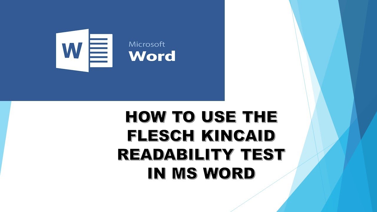 How to use the readability test in Microsoft word