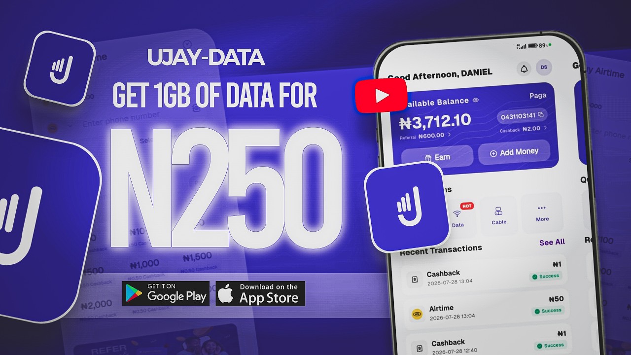 Get 1GB of Data for ₦250 only!