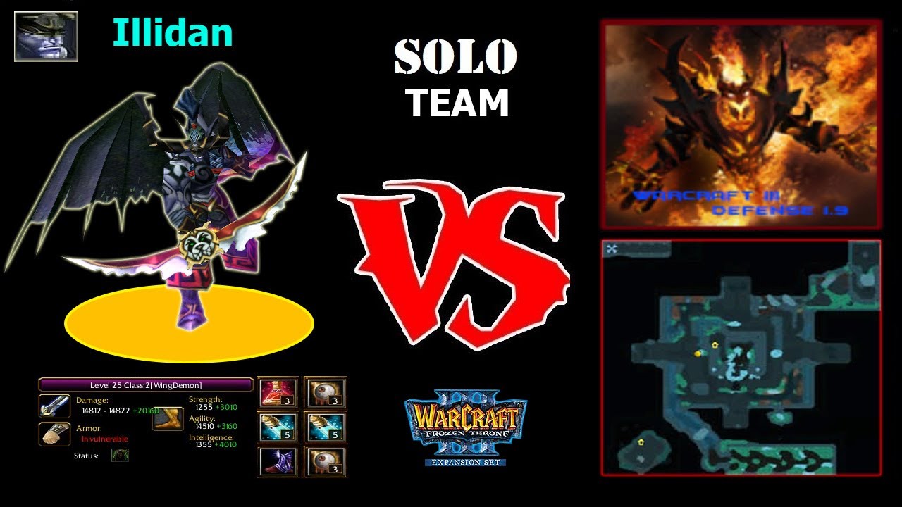 Warcraft III defense v1 - Powerful Illidan defeat the final Boss