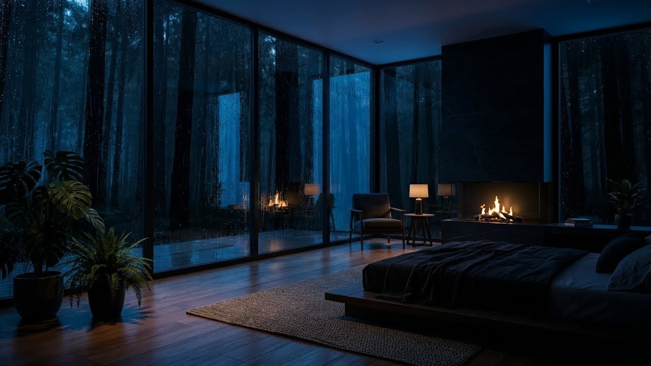 Pure Healing: Rain & Felt Piano in Cozy Forest Room for Fast Sleep and Mental Clarity 🌲🎹