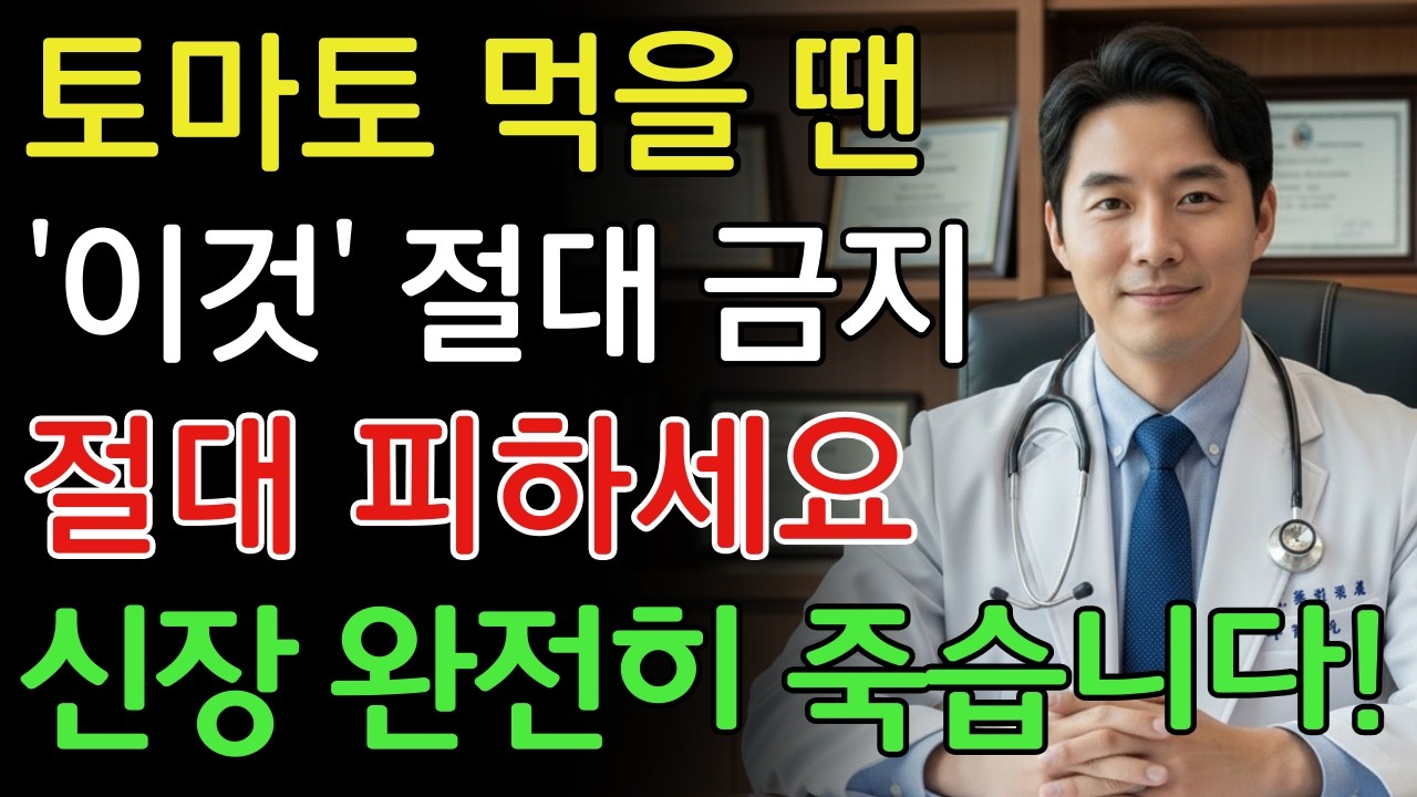 토마토,  ‘이 음식’과 곁들이면 신장 파괴하는 맹독으로 돌변합니다! 절대 먹으면 안 되는 최악의 궁합 TOP 3 | 신장에좋은음식 | 신장 건강 | 노년의 건강 | 노인건강습관