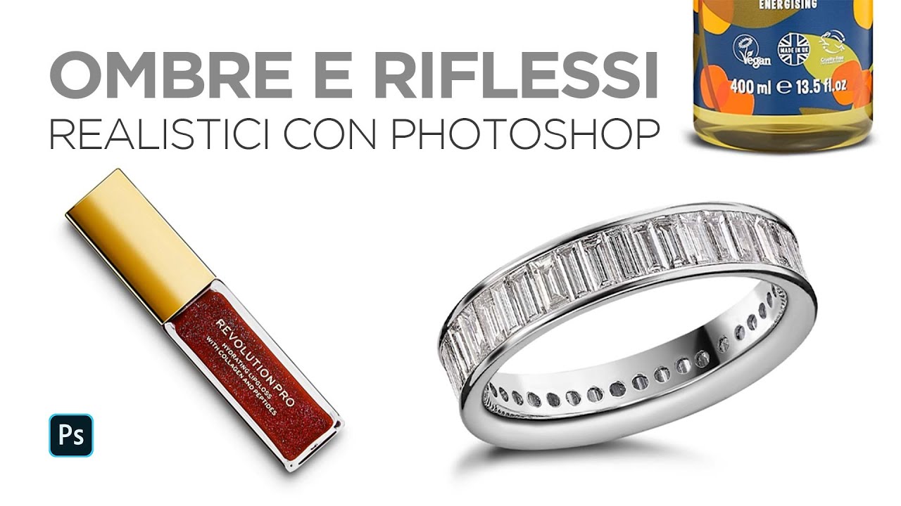 COME CREARE OMBRE E RIFLESSI realistici di oggetti su fondo uniforme | Photoshop tutorial Ita