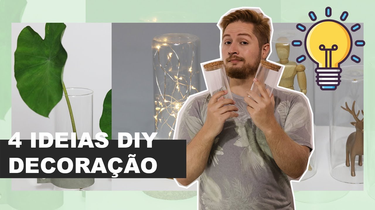 TRANSFORMEI POTES DE VIDRO EM 4 LINDAS PE&Ccedil;AS DECORATIVAS | DECORA&Ccedil;&Atilde;O BAIXO CUSTO