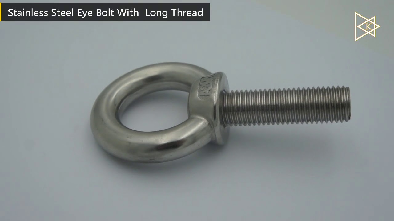 KMstainless stainless steel eyebolt long thread