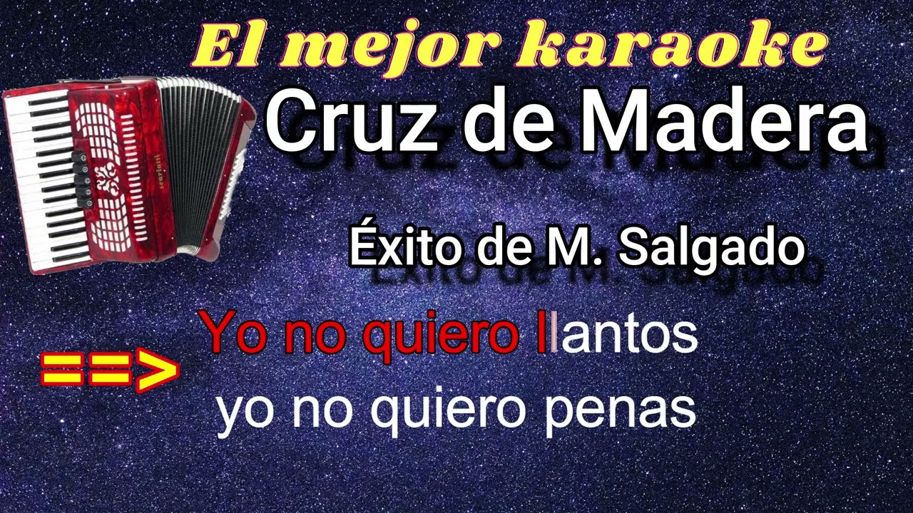 Karaoke Cruz de madera