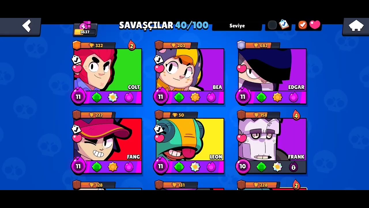 Brawl stars oynadım
