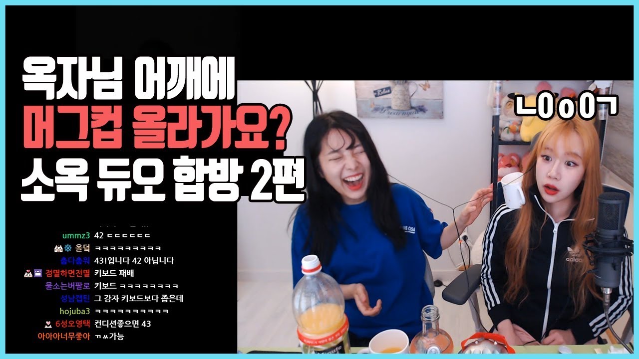 옥자님 어깨에 컵 올라가요? 에이 설마 ...ㄴ0 o0ㄱㅣ소옥 듀오 합방 하이라이트 약간 매운맛 [박옥자누나 유튜브]