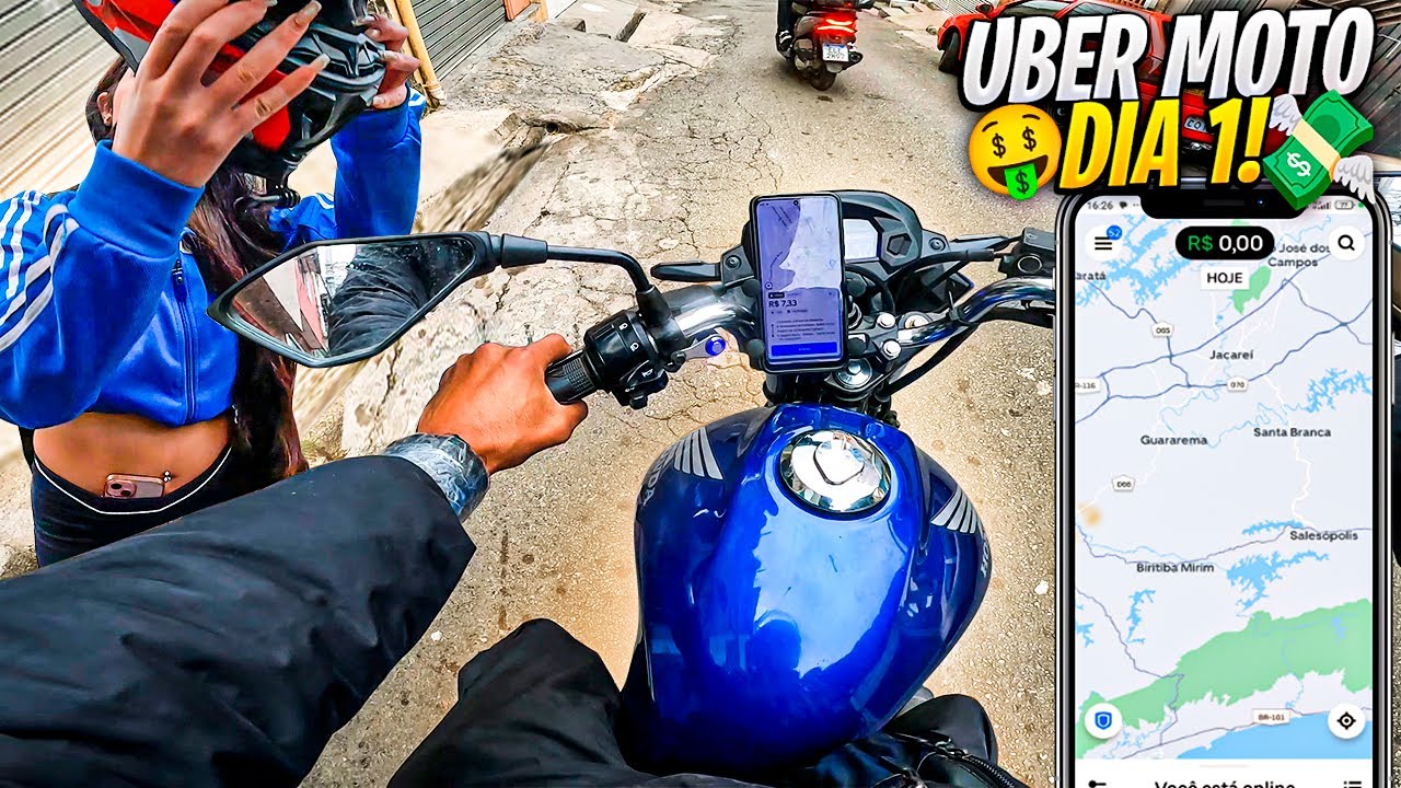 PRIMEIRO DIA FAZENDO UBER MOTO, QUANTO GANHEI!? 🤑🔥