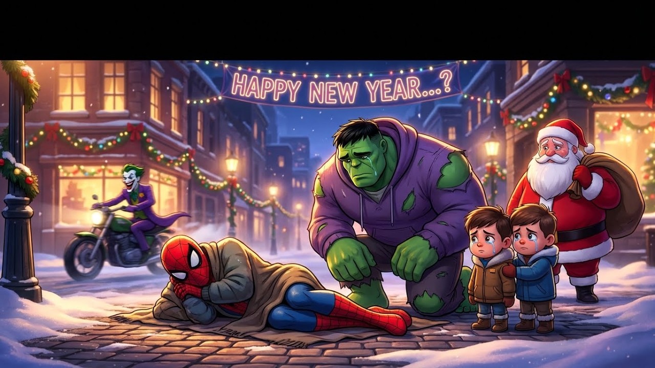 SPIDER MAN IS DEAD! 😱  Joker Ruined New Year #Spider-Man #Hulk #joker