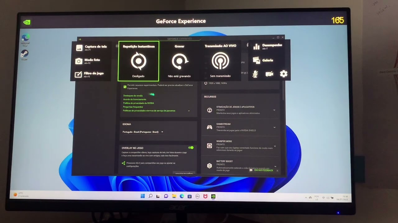 MELHORANDO A PERFORMANCE DA GPU NO DELL G15 RTX 3050