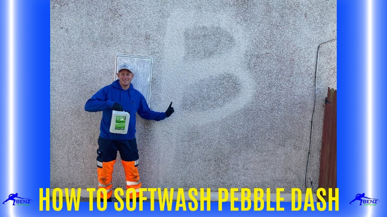 How to softwash pebble dash