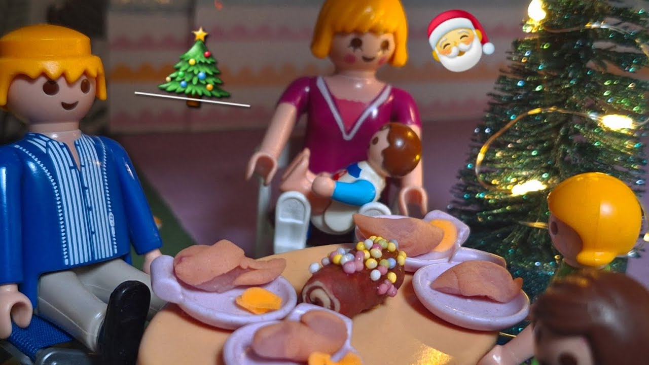 Préparation du repas + Réveillon de Noël! - Vidéo Playmobil en Français