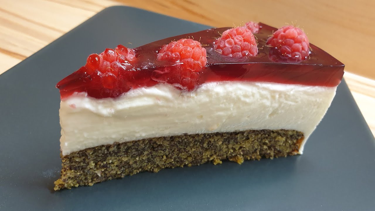 Mohn Joghurt Himbeer Torte 🍰