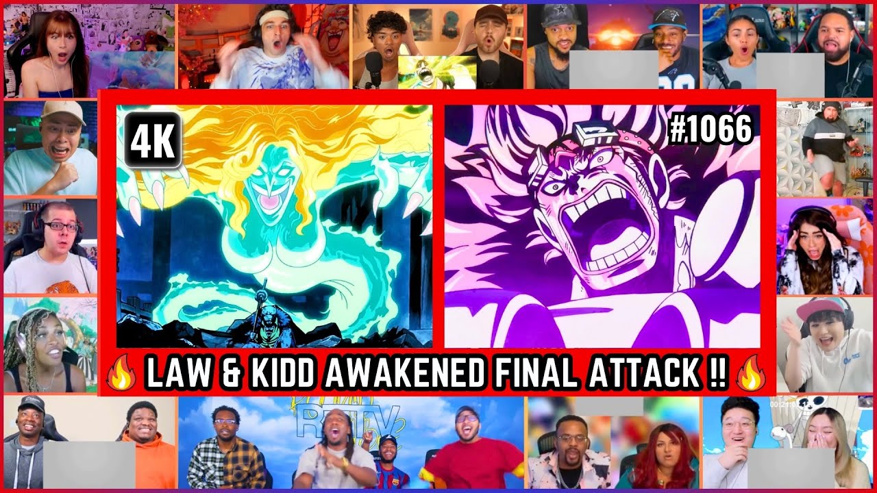 🔥🔥 BIGMOM VS LAW & KIDD FINALE MEGA REACTION MASHUP - One Piece Episode 1066 Mega Reaction Mashup
