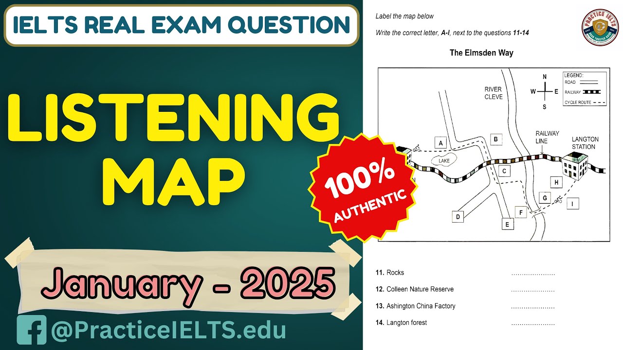 Практика аудирования по карте IELTS &mdash; последний экзамен 2025 года | Повысьте свой балл