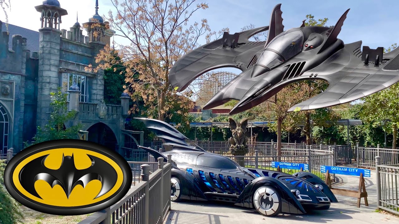 [4K] ATRACCIONES DESAPARECIDAS PARQUE WARNER MADRID - SIMULADOR BATMAN LA SOMBRA DEL MURCIELADO