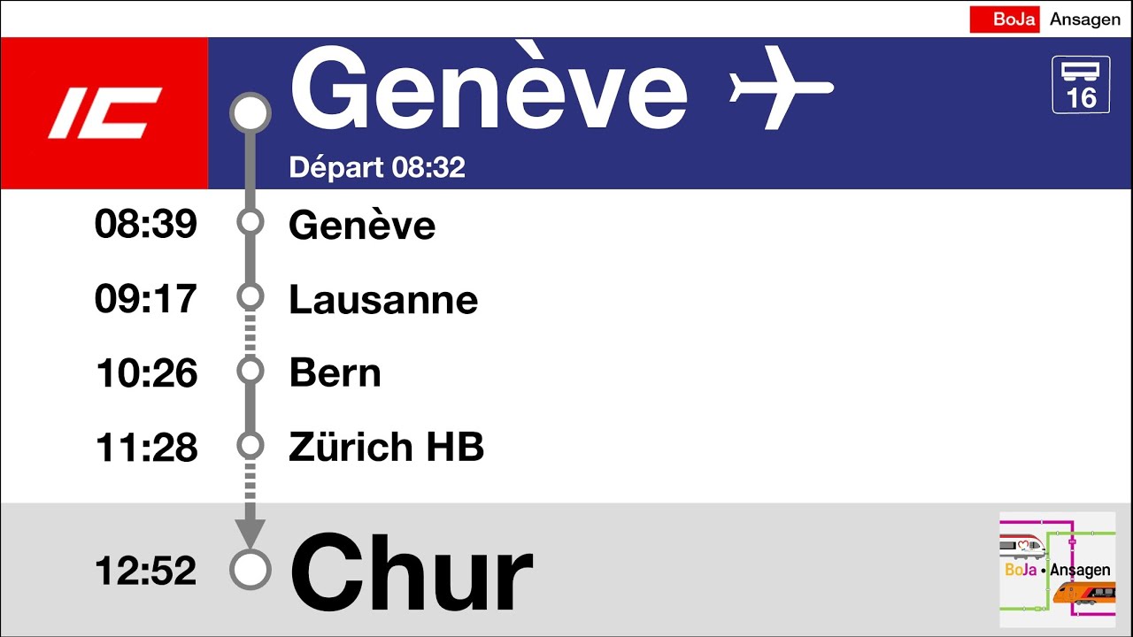 SBB/CFF Ansagen | IC Genève-Aéroport - Chur | 2023 | BoJa Ansagen