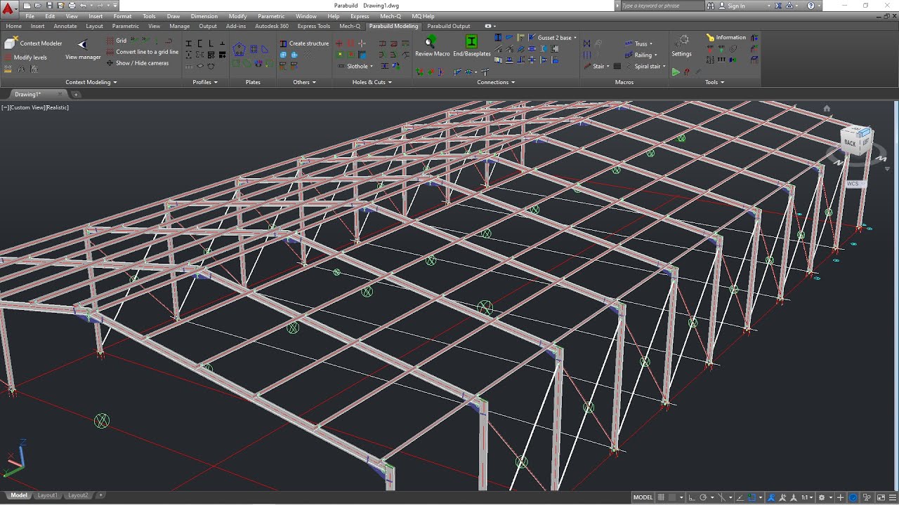 Placing Purlins and Creating Bill of Materials | Parabuild