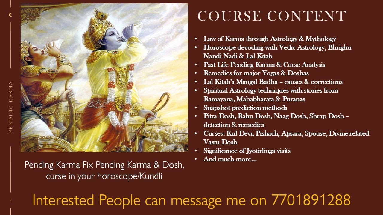 Pending Karma Course Explained | Law of Karma, Doshas & Remedies in Astrology