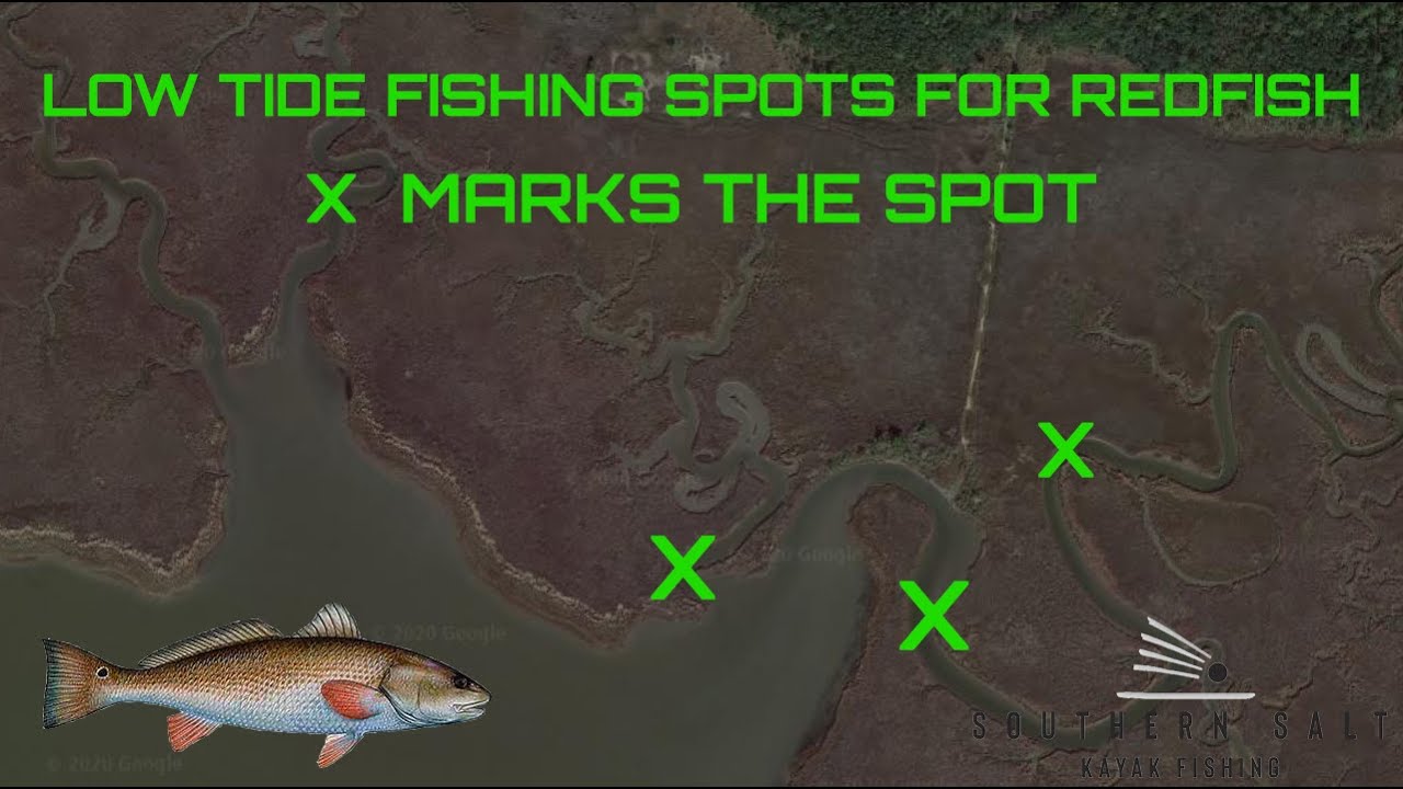 Inshore Fishing Spots for Redfish ( Red Drum ) -How to Catch Redfish on a Low Tide.